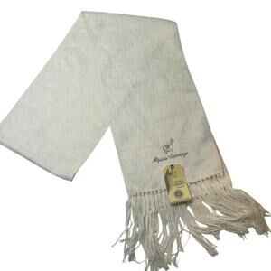 ALPACA CAMARGO PERUVIAN SCARF WINTER 100%ALPACA IVORY COZY SOFT SOPHISTICATED